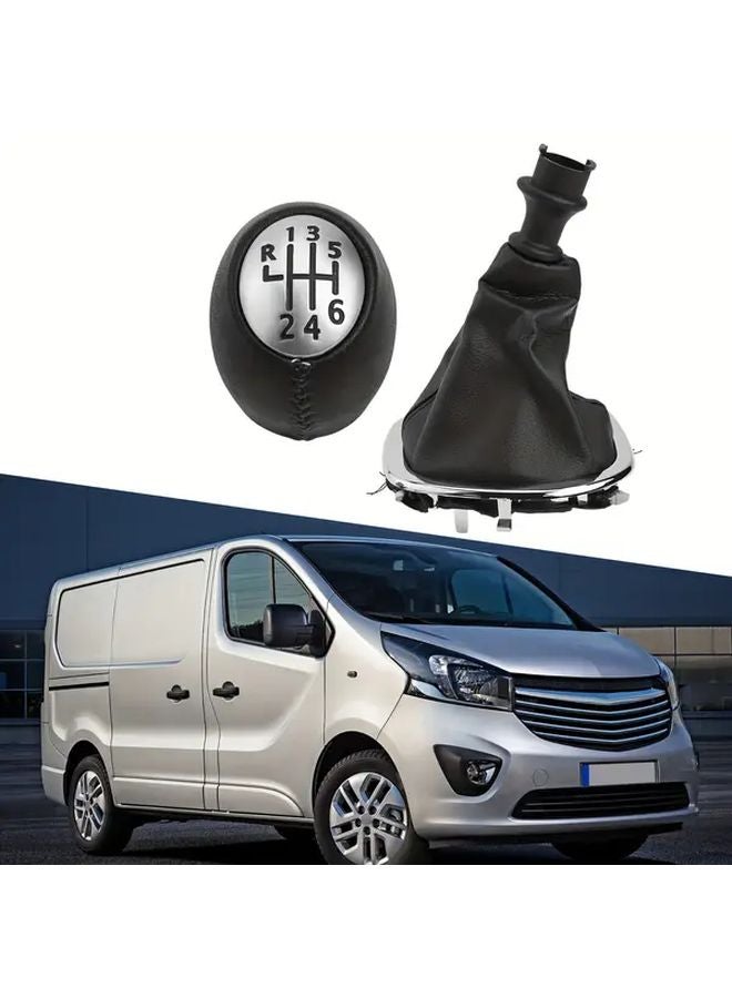 Renault Trafic Opel Vivaro Fiat Talento 2014 2019 Manual Gear Shift Knob With Dust Cover Black Red White - Image 1